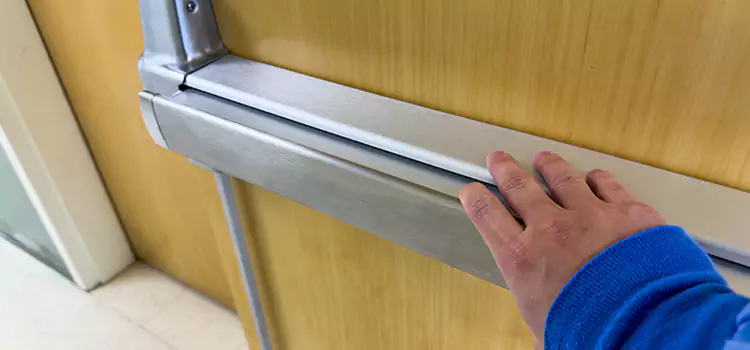 Installing a Push Bar on a Door Racine